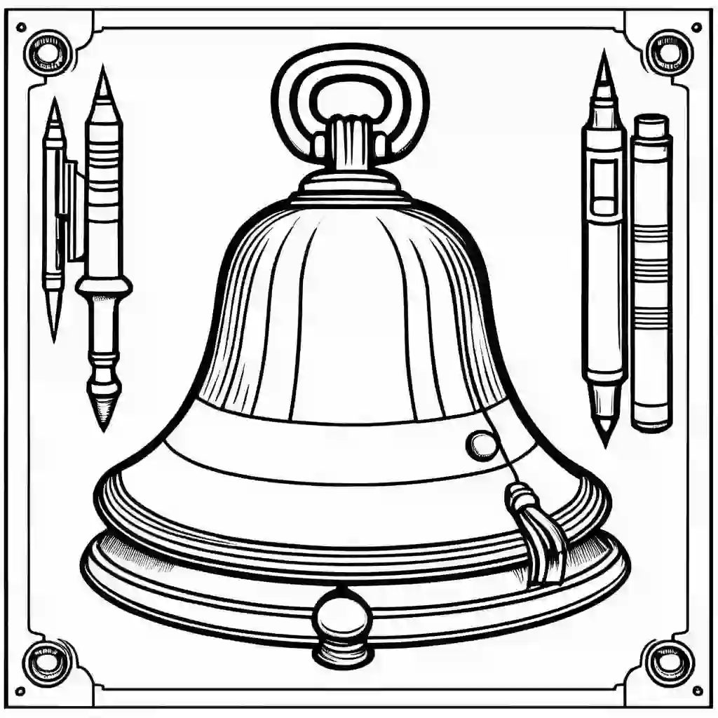 School Bell coloring pages